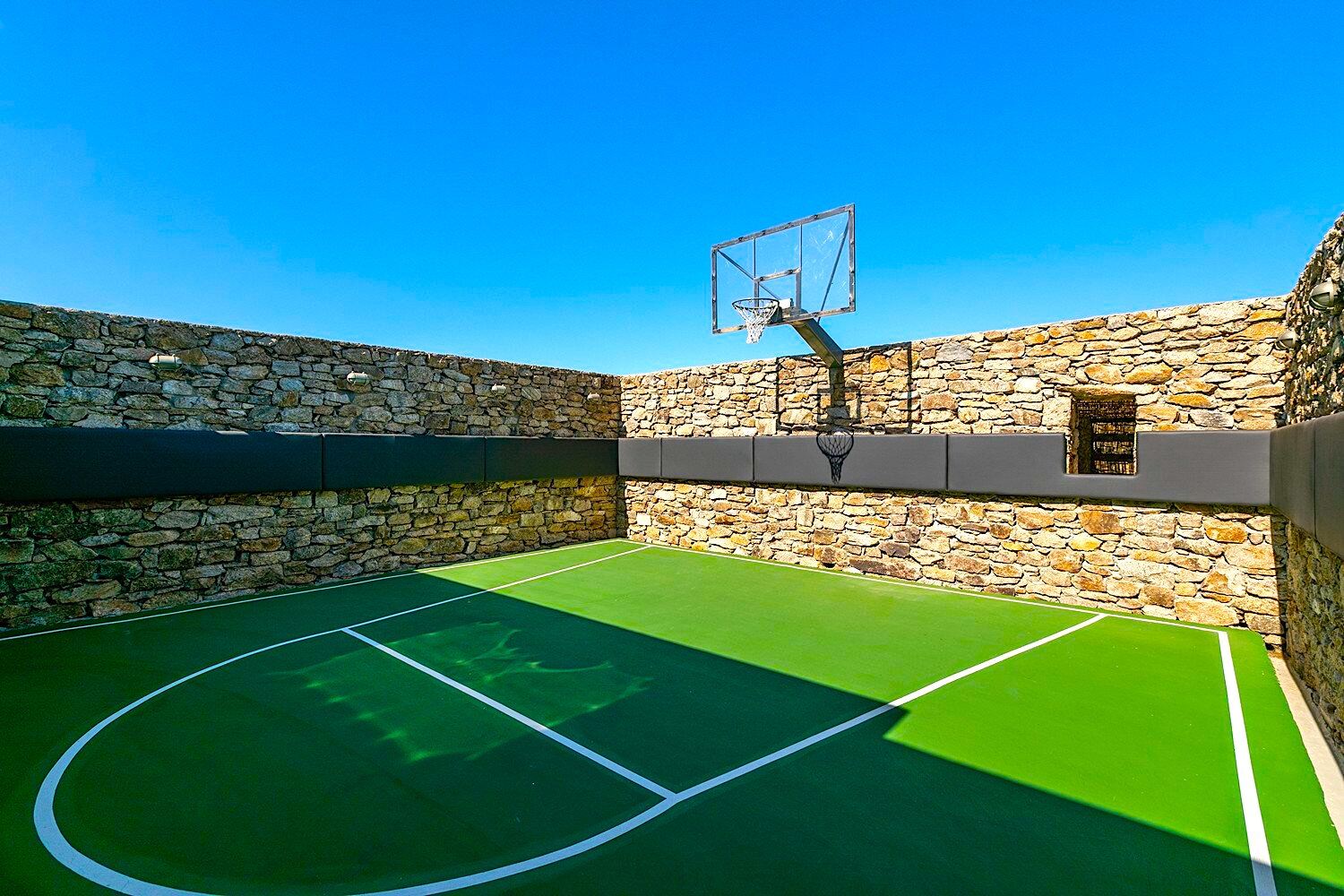 A basketball court 