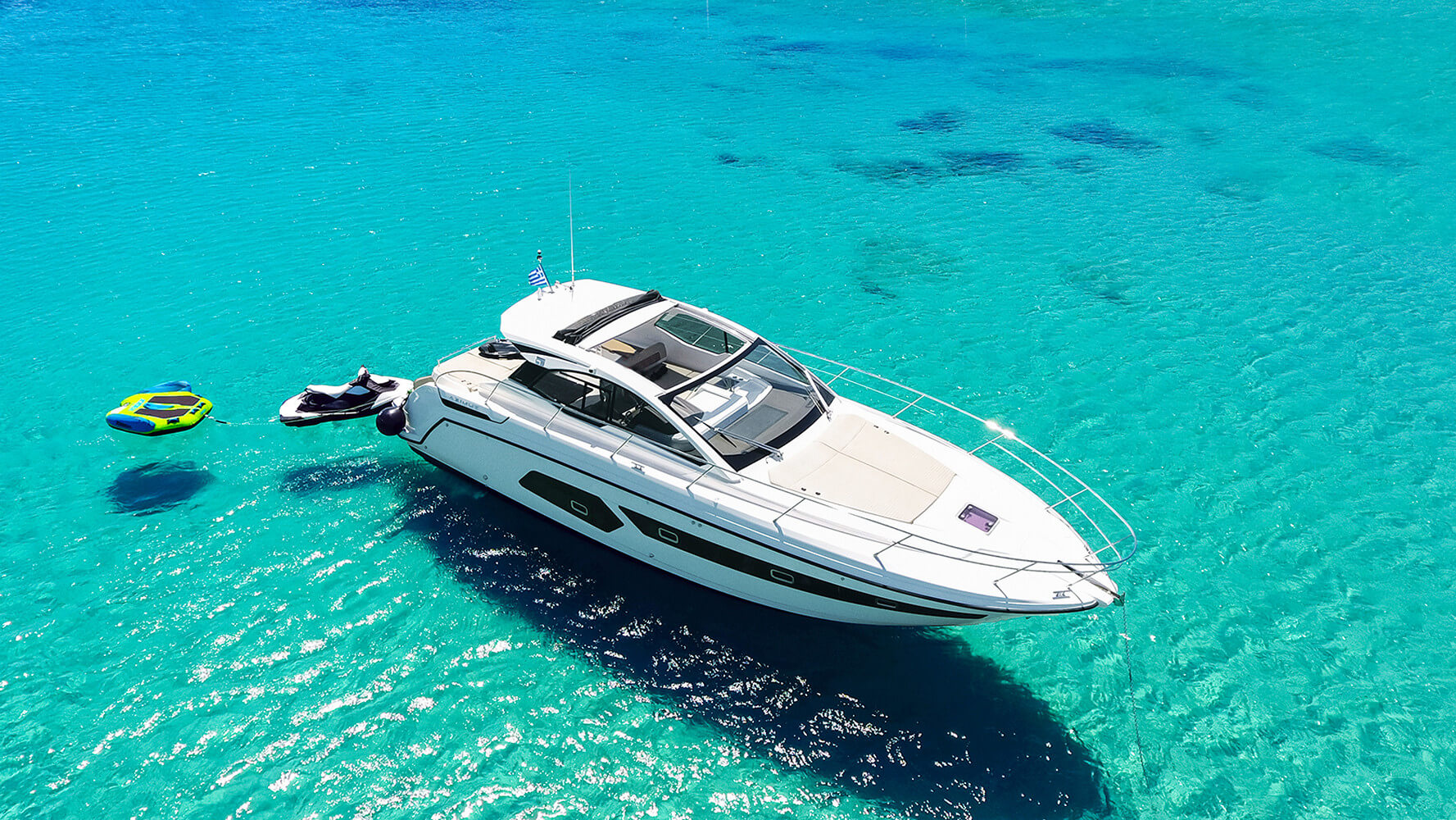 A yacht near the coast of Mykonos  