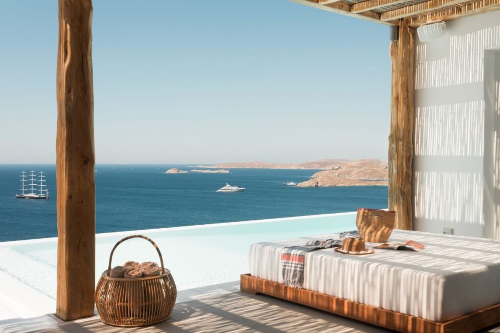 Private deluxe home and infinity pool, Mykonos home for rent.