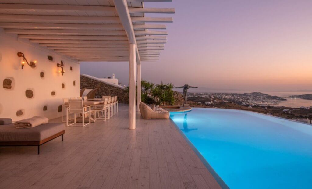 Deluxe villa with a private pool ready to be booked, Mykonos.