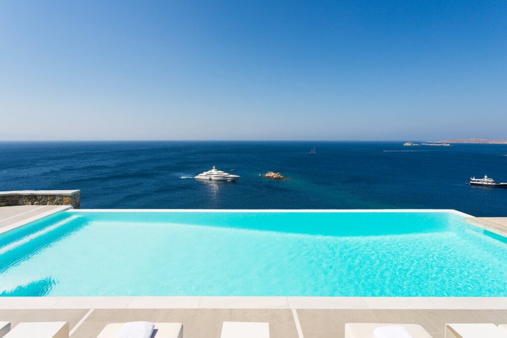 Stunning Aegean Sea view from Mykonos Villa.