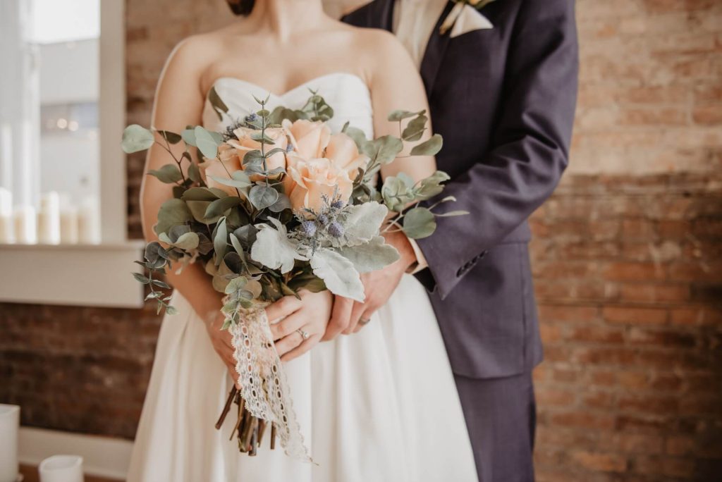 couple at their wedding