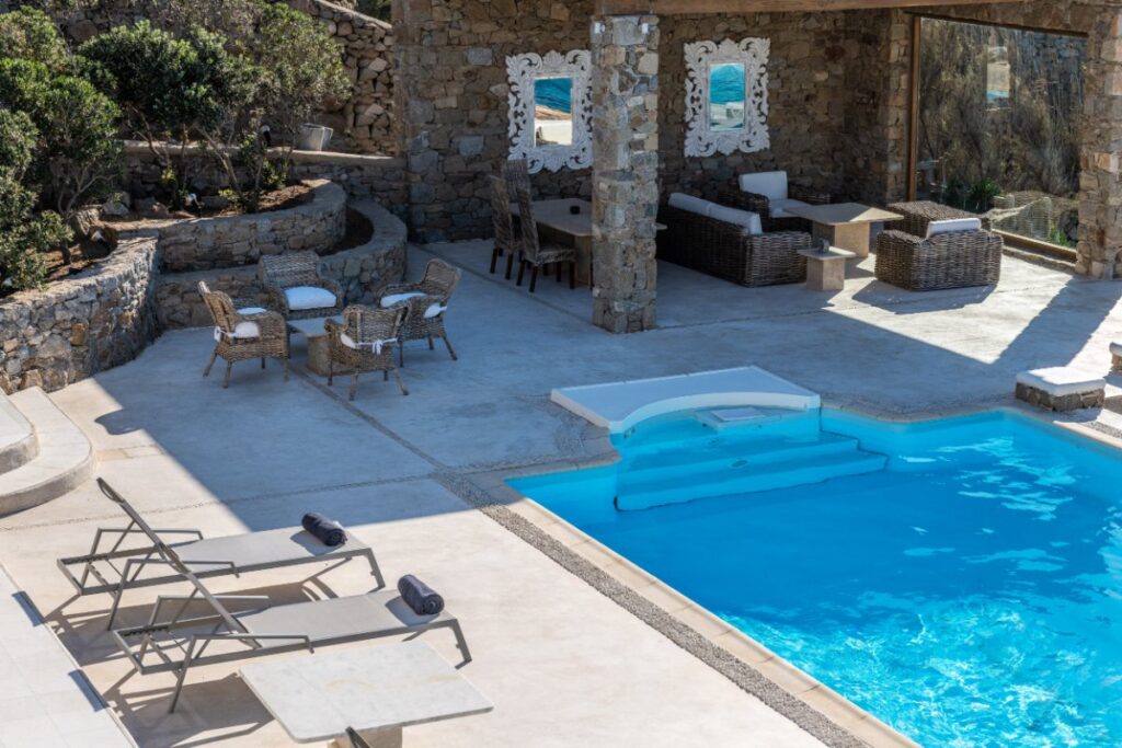 Mykonos villa for rent, with a private pool.