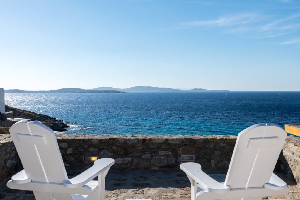 Mykonos villa for rent, with a perfect sea view.