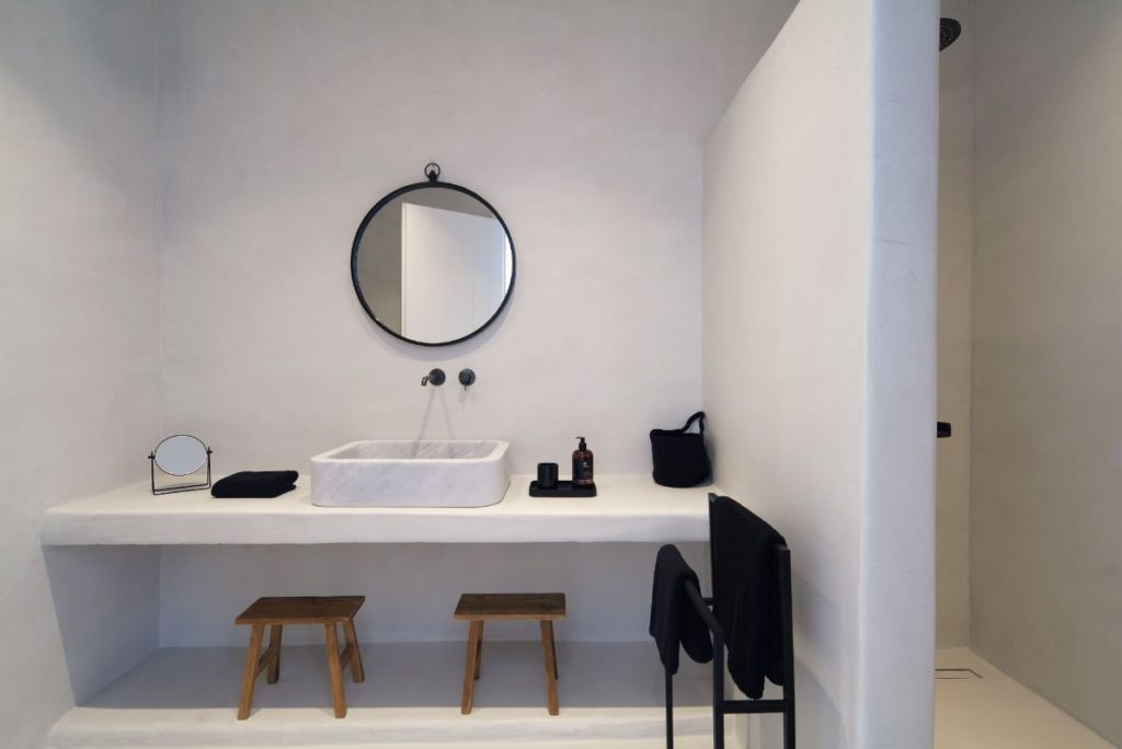 Bathroom in the most luxurious Mykonos villa.