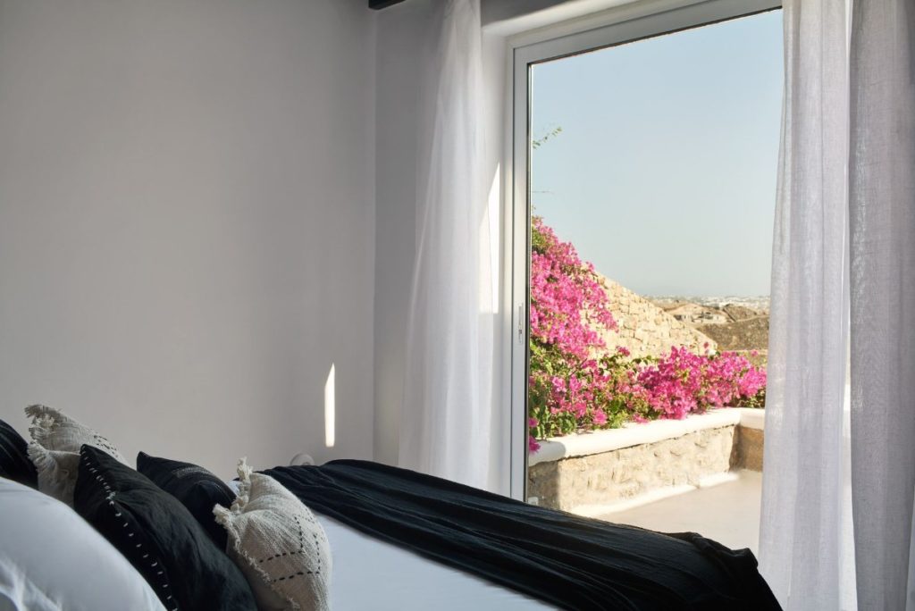 Bedroom in Mykonos best rental villa.