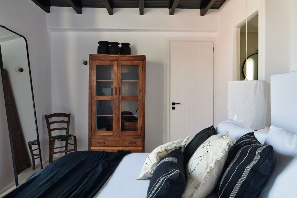 Cozy bedroom in the best Mykonos villa.