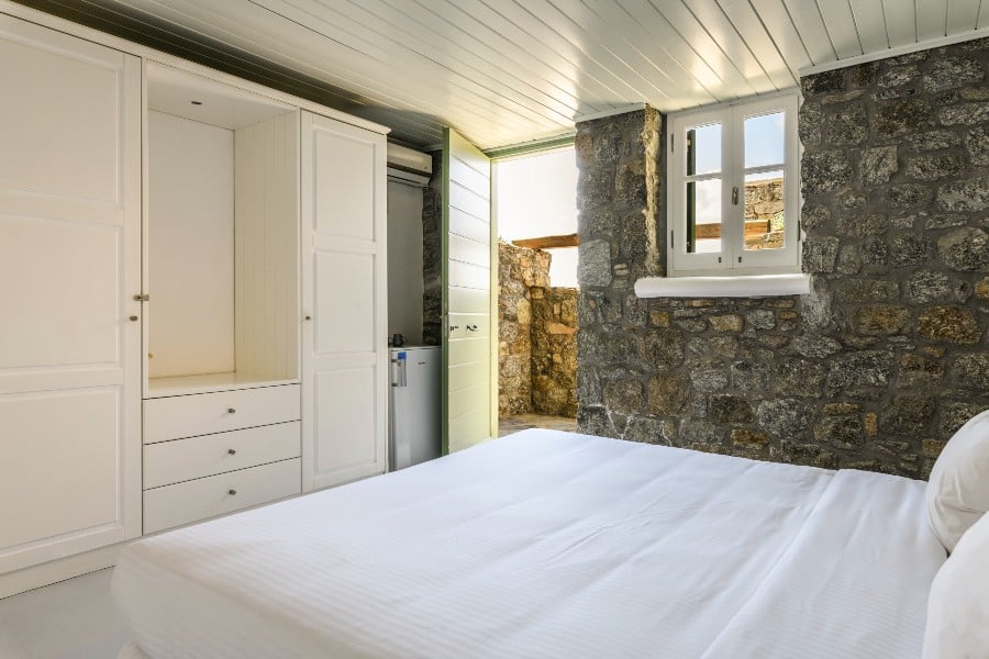 Bedroom in the most luxurious villa for booking, Mykonos.