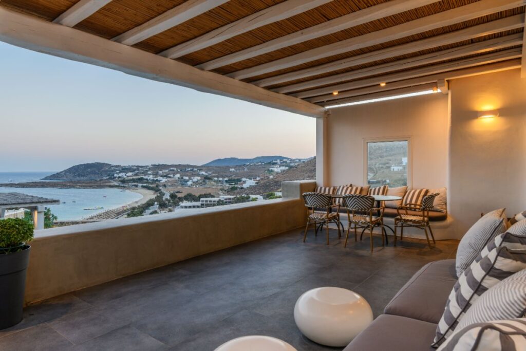 Mykonos best rental villa, with a spectacular view.