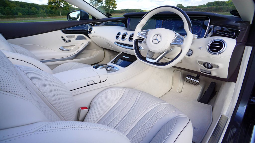 interior of a mercedes luxury car