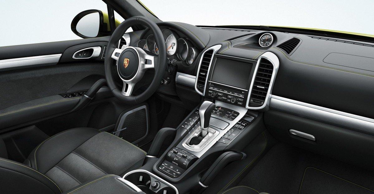 The inside of Porsche Cayenne
