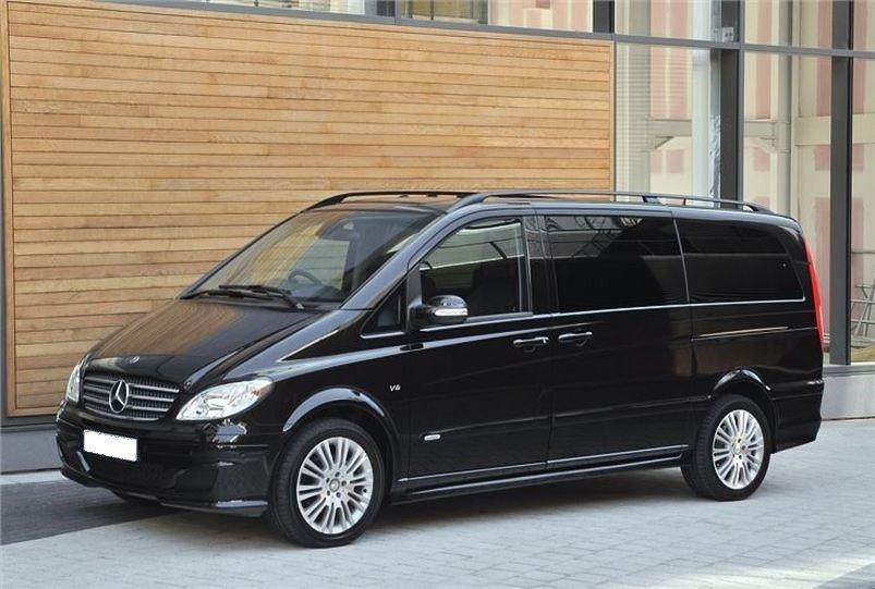 black van with tinted glass