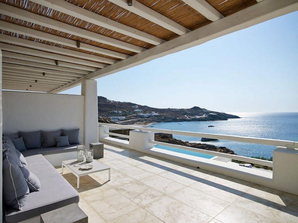 Villa Supreme Paraga Mykonos Lounge area, panoramic view