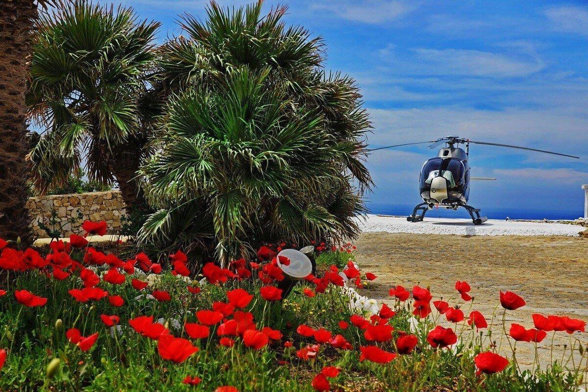 Villa Victoria with a private helipad