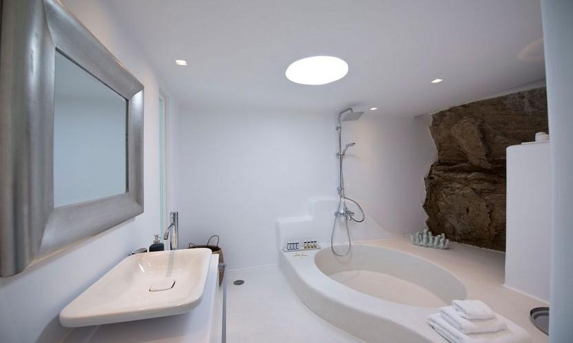 Villa_Antonia_12.jpg Tourlos Mykonos 2nd Bathroom, shower, washstand, mirror