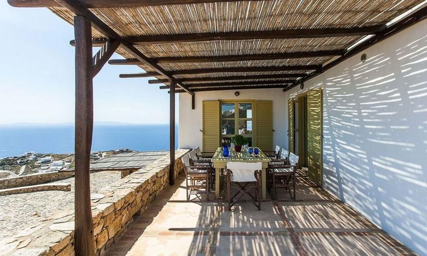 Villa_Cynthia_15.jpg Fanari Mykonos Dining area, table, chairs, terrace, roof