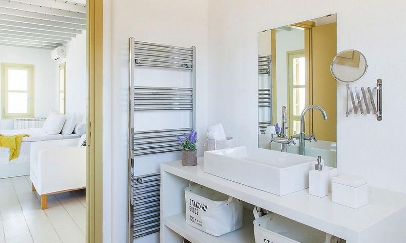 Villa_Cynthia_36.jpg Fanari Mykonos 2nd Bathroom, washstand, mirror, towel rack