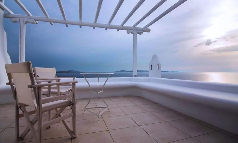 Villa_Star1_08.jpg Kanalia Mykonos Outdoor, terrace, chairs, table, sea, sky, sun, horizon