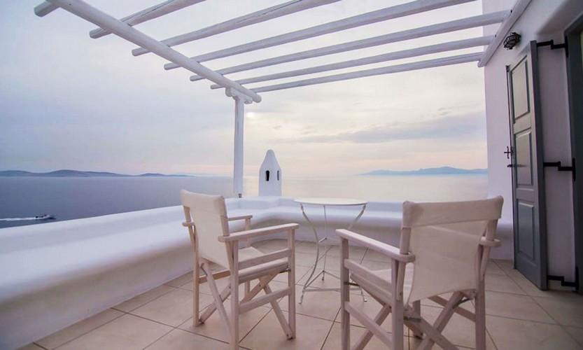 Villa_Star1_09.jpg Kanalia Mykonos Outdoor, door, table, chairs, sea, sky