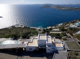 Villa Elie, Agios Lazaros, Mykonos, Sea, Sea view, White Villa, Sky, Plant, Pool