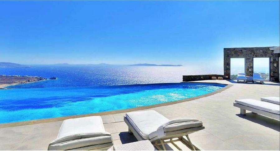 Villa_Nadine_03.jpg Houlakia Mykonos Outdoor, climbers, pool, sea, sky, hill, horizon