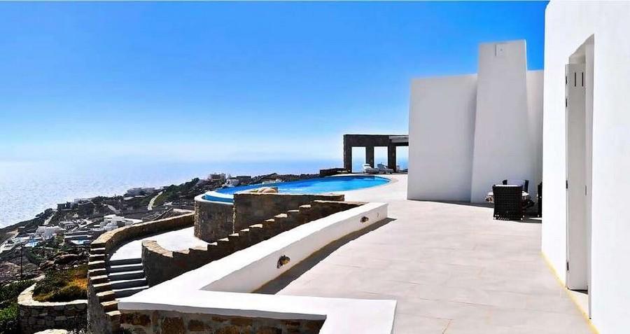 Villa_Nadine_05.jpg Houlakia Mykonos Outdoor, villa, stairs, pool, sky