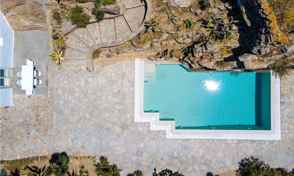 Villa Gael I Chora, Mykonos, Outdoor View, Stairs, Plants, Pool