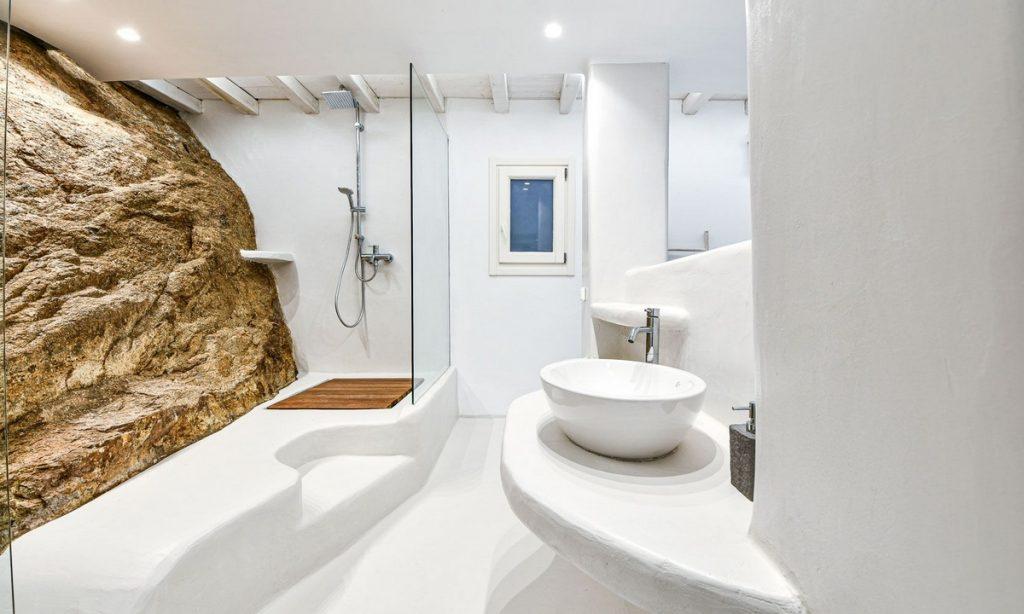 Villa Gael I Chora, Mykonos, Shower, Bathroom, Mirror