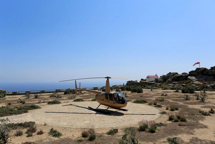 Helicopter on Mykonos
