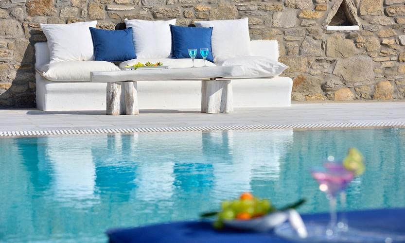 Villa_Patricia_15.jpg Super Paradise Mykonos Outdoor, bed, pillows, pool