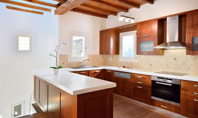 Villa_Patricia_30.jpg Super Paradise Mykonos Kitchen, oven, cabinet, washstand, window, lamp