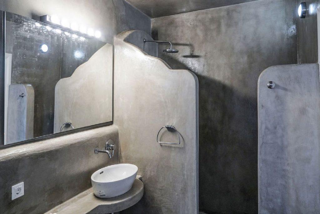 Villa Umabel, Agios Stefanos, Mykonos, Shower, Towels, Mirror,Sink