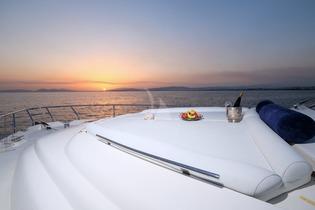 Yacht_Noe_14.jpg Mykonos Exterior, sun, deck, boat, sea, sky, hill, bottle, towels, pillows