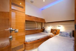 Yacht_Noe_16.jpg Mykonos 1st Bedroom, bed, pillows, door, lamp