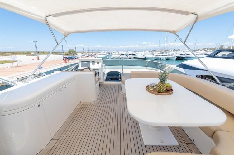 Yacht_VenusSecret_20.jpg Mykonos Outdoor Dining area, table, bed, boat, fruits