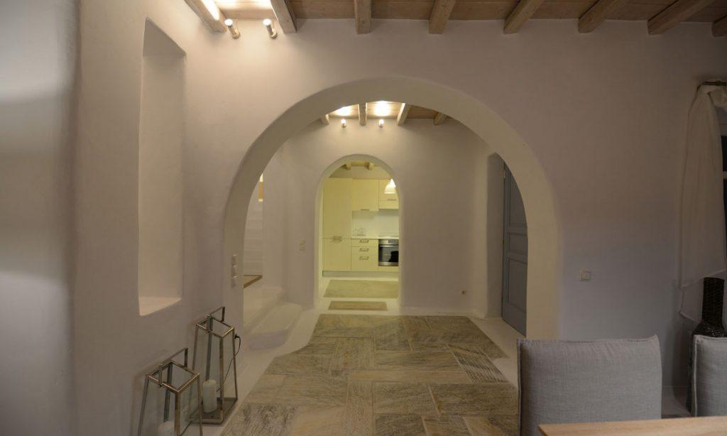 Villa Naenia Psarrou Mykonos, interior, chairs, door, kitchen