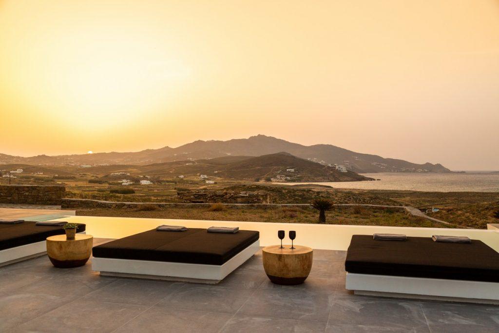 outdoor area with stunning sunset view
