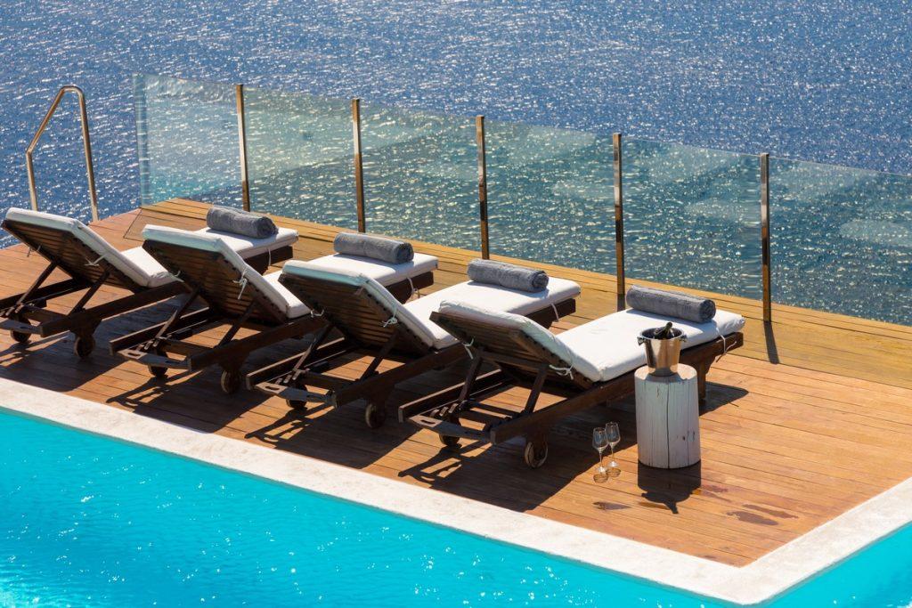 ideal place to sunbath and get perfect tan with your friends in extra comfortable easy chairs