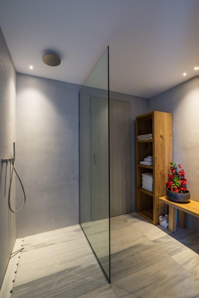 modern designed bathroom for showering and cleaning
