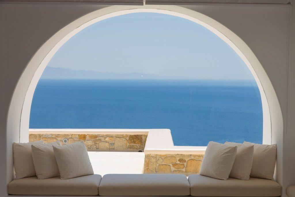 ideal place to enjoy the endless view on a comfortable sofa
