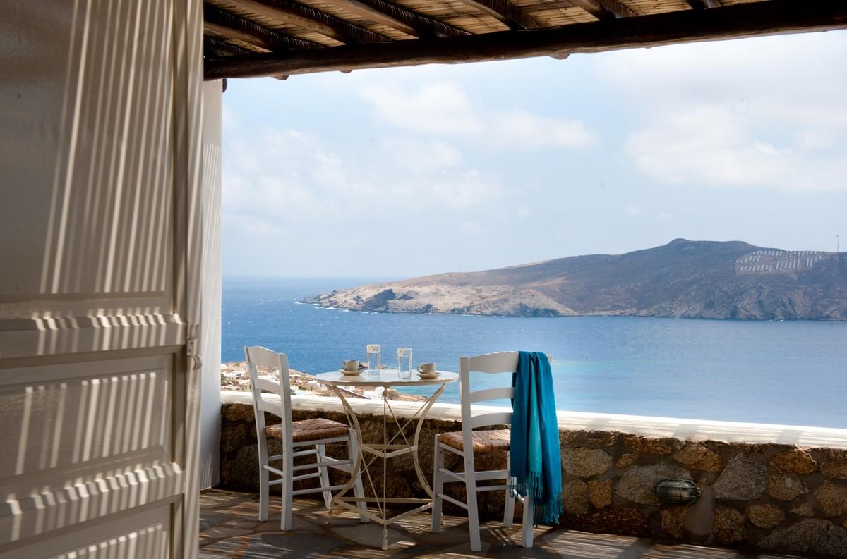 View from a restaurant in Mykonos
